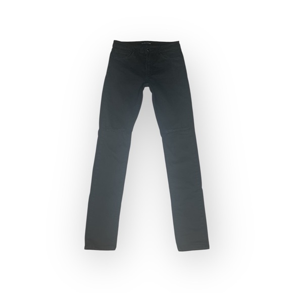 Monfrere 𖤐 Greyson Distressed Japanese Denim Skinny Jeans 𖤐 Black Noir 𖤐 30 - Picture 4 of 16